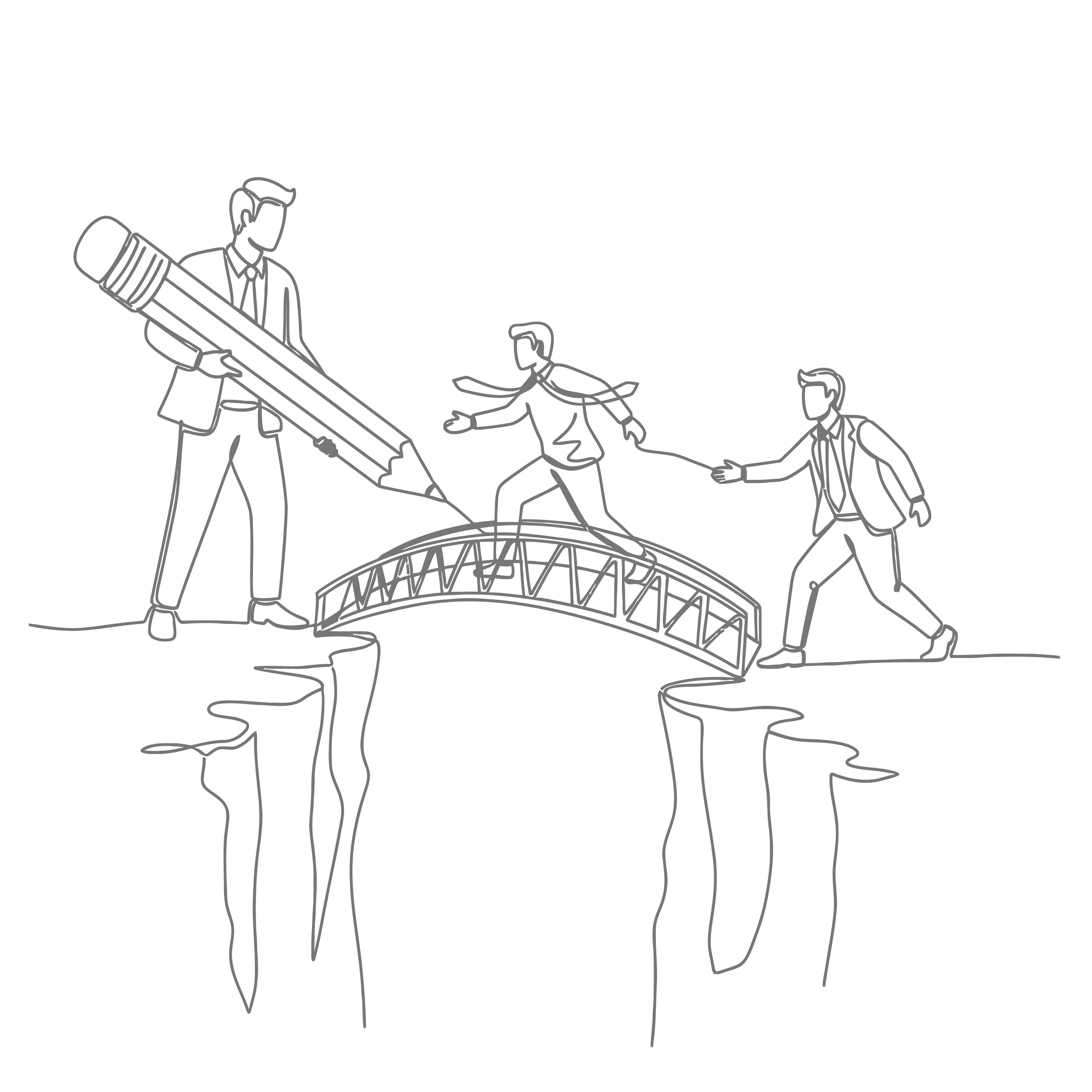 line art abilities under pressure concept